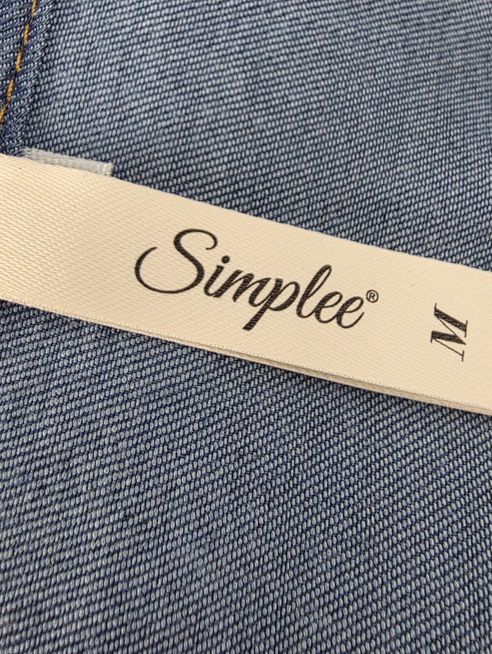 Simplee Blue Lyocell Blend Mini Dress M Tiered Pockets Boho Prairie - Picture 14 of 15